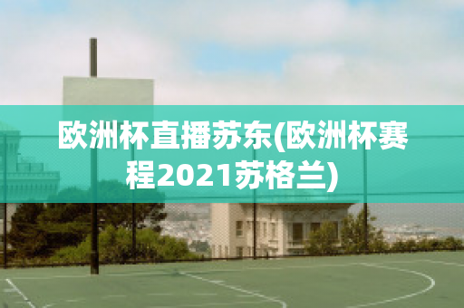 歐洲杯直播蘇東(歐洲杯賽程2021蘇格蘭)