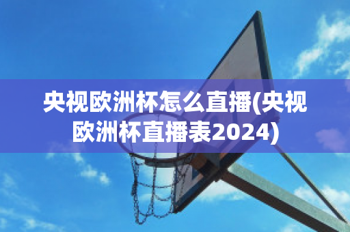 央視歐洲杯怎么直播(央視歐洲杯直播表2024)