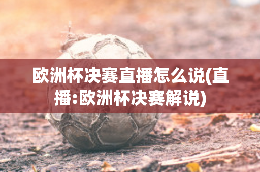 歐洲杯決賽直播怎么說(直播:歐洲杯決賽解說)