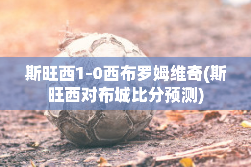 斯旺西1-0西布羅姆維奇(斯旺西對布城比分預測)