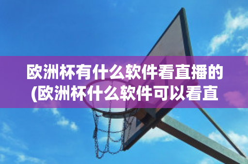 歐洲杯有什么軟件看直播的(歐洲杯什么軟件可以看直播)