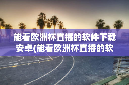 能看歐洲杯直播的軟件下載安卓(能看歐洲杯直播的軟件下載安卓手機)