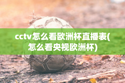 cctv怎么看歐洲杯直播表(怎么看央視歐洲杯)