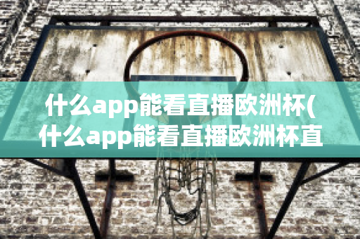 什么app能看直播歐洲杯(什么app能看直播歐洲杯直播)